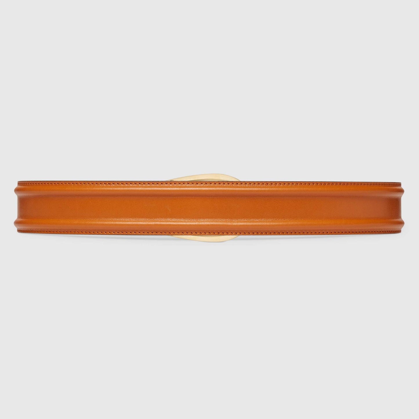 Gucci Light Brown Double-Sided Leather Belt with Gold G Buckle – Unisex