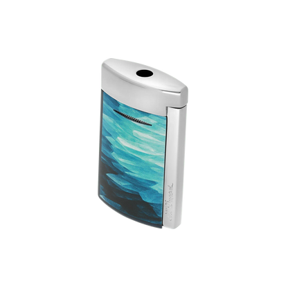 S.T. Dupont Minijet Géode Blue Lacquered Lighter/Briquet 010835