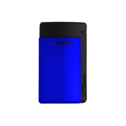 S.T. DUPONT Minijet Lacquer Neon Blue Lighter/Briquet 010871