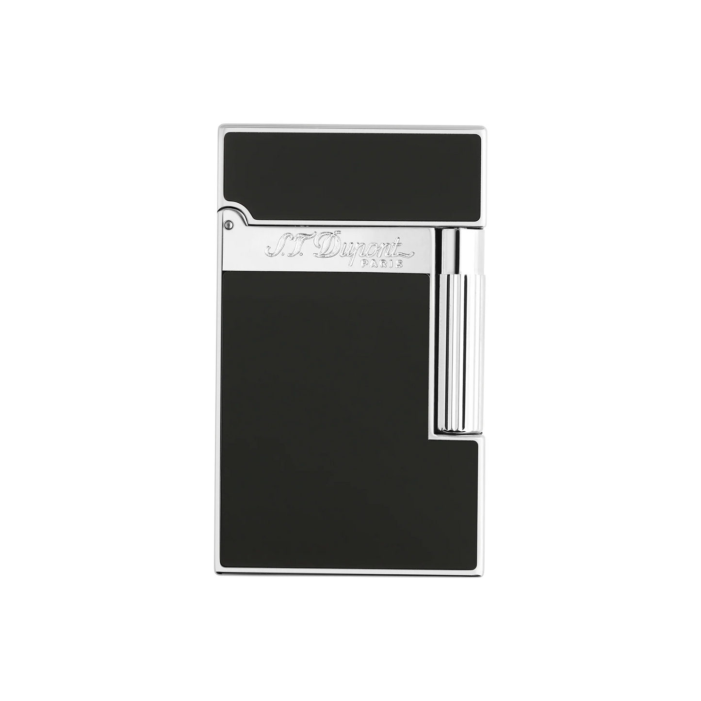 S.T. DUPONT LIGNE 2 BLACK LACQUERED PALLADIUM LIGHTER/BRIQUET 016296