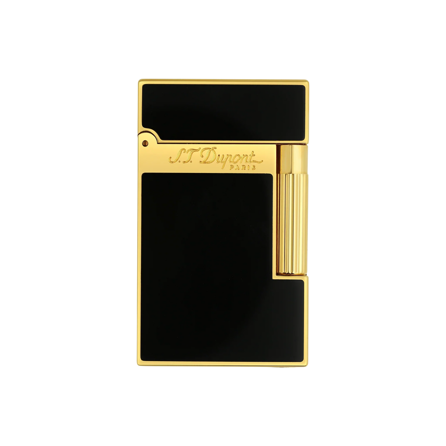 S.T. DUPONT LIGNE 2 BLACK LACQUERED GOLD LIGHTER/BRIQUET 016884