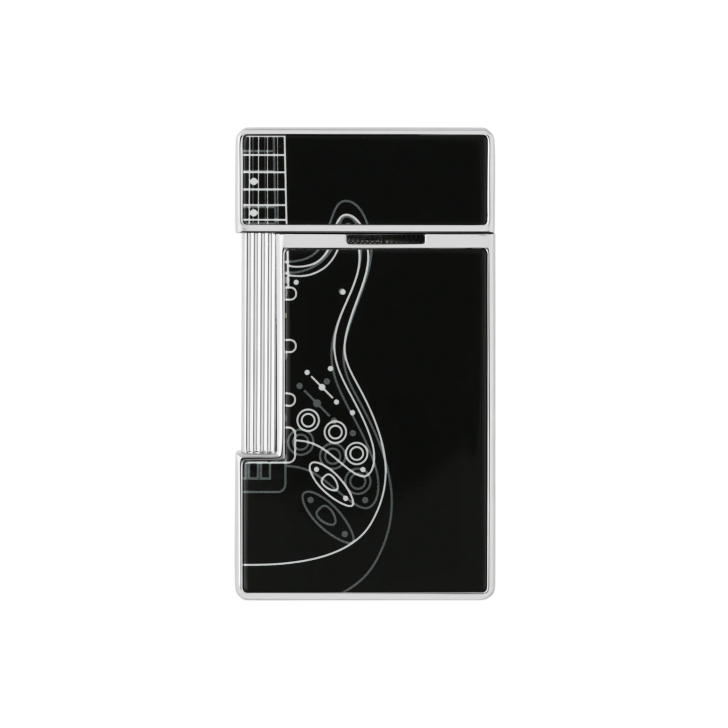 S.T. DUPONT Slimmy Fender Black Lacquered Lighter/Briquet 028025