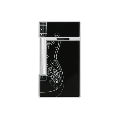 S.T. DUPONT Slimmy Fender Black Lacquered Lighter/Briquet 028025