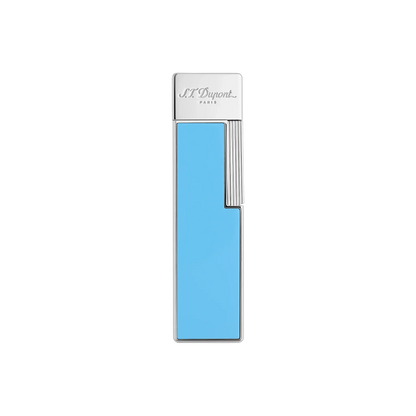 S.T. DUPONT Twiggy Chrome Turquoise Blue Lighter/Briquet 030007