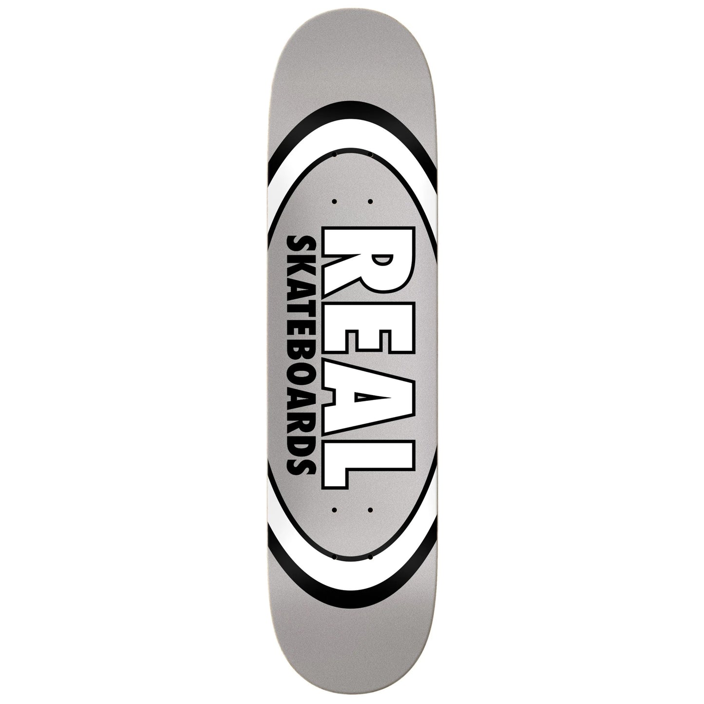 Real Skateboard Deck Classic Oval True Mid Grey 7.75" x 29.5"