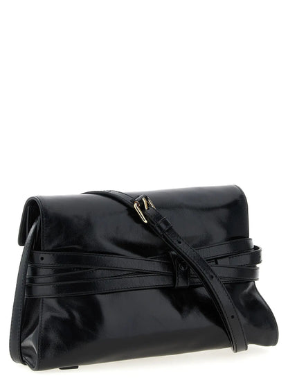Moschino Black Leather Crossbody Bag