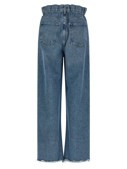 Agolde Blue Cotton Straight-Leg Jeans