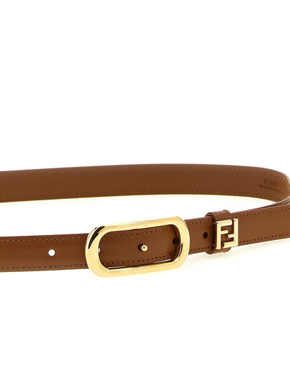 Fendi Brown Calfskin Leather Regular Belt