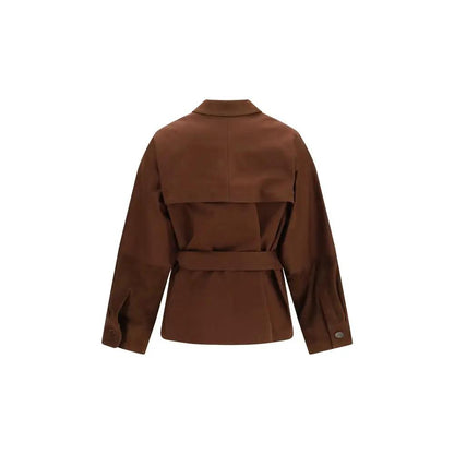 Fabiana Filippi Brown Cotton Full-Length Jacket