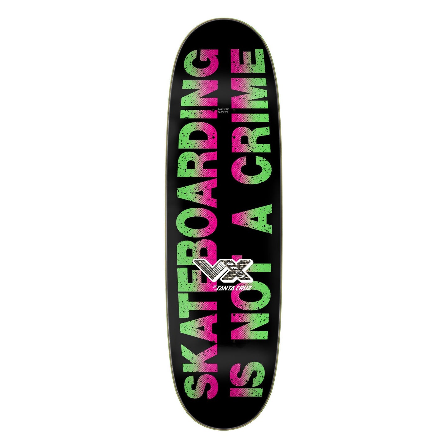 Santa Cruz Skateboard Deck Kendall Street Art Collage VX 9.0" x 32"