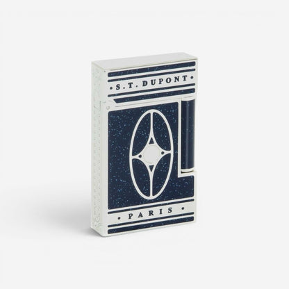 S.T. Dupont Orient Express Ligne 2 Blue Lacquer & Palladium Lighter 16028