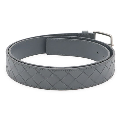 Bottega Veneta Intrecciato Belt Leather Gray