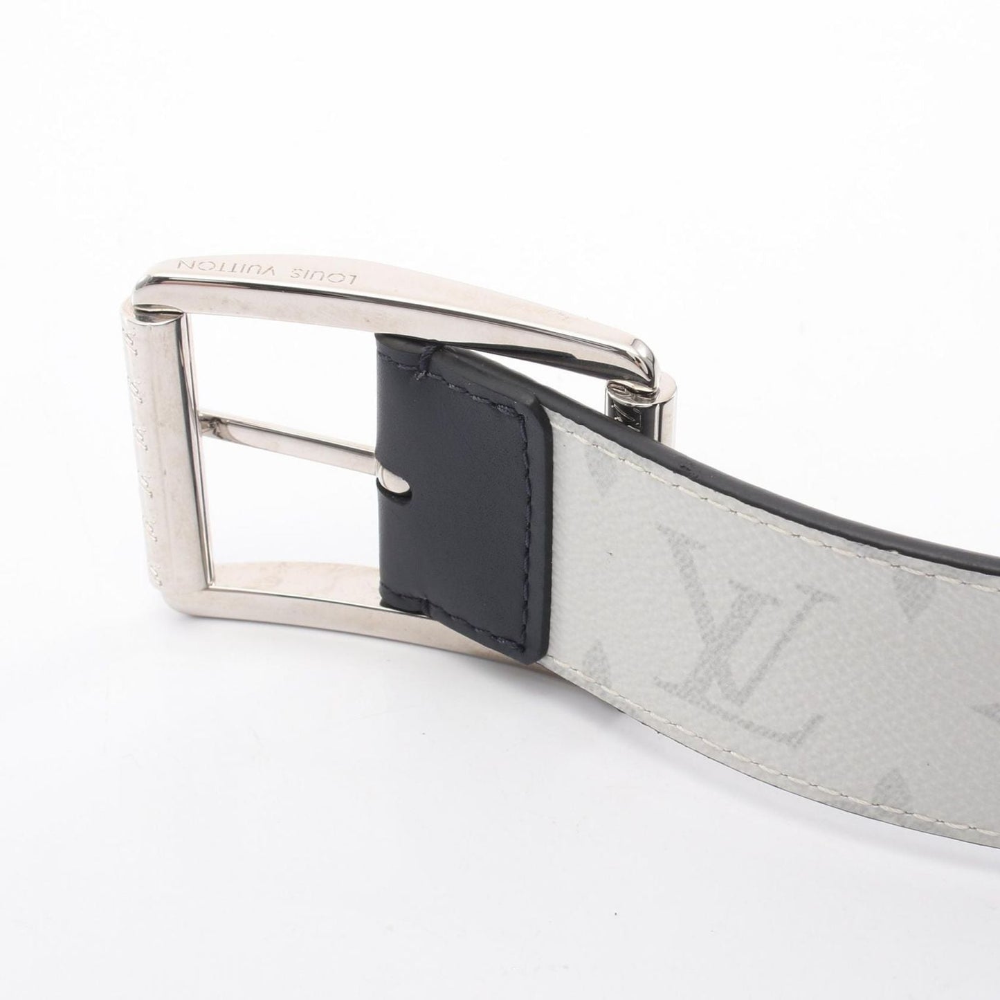 Louis Vuitton Belt Ceinture Reverso 40 Monogram Silver Reversible Leather