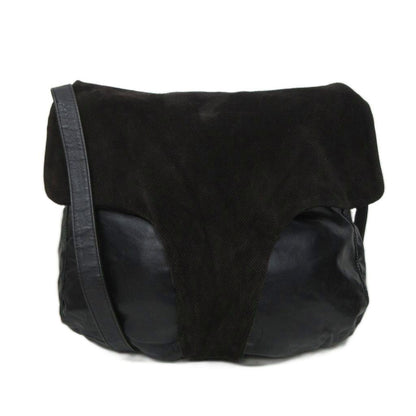 Bottega Veneta Archive Shoulder Bag Crossbody Suede Leather Reversible Dark