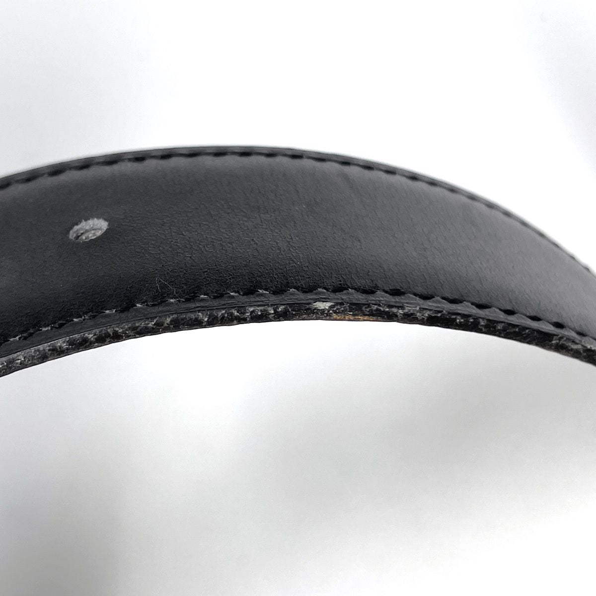 Hermes Cadena Buckle Reversible Belt Box Calf Courchevel Black Brown