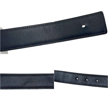 Hermes Belt Navy Blue Waist 88 30 Box Calf Taurillon Clemence