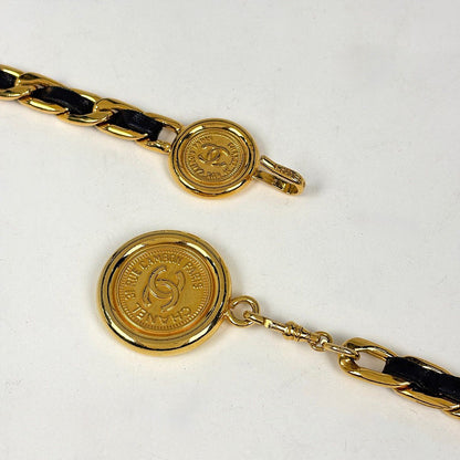 Chanel Belt CC Logo 31 Rue Cambon Leather Black