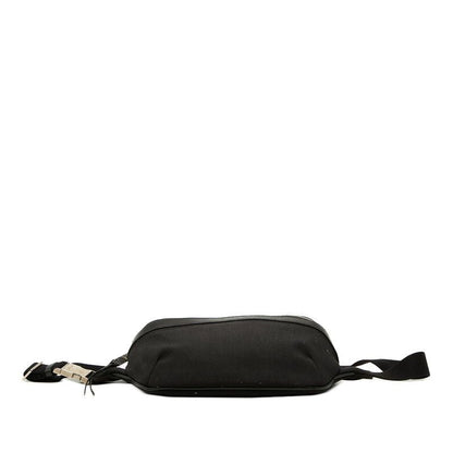 Saint Laurent Belt Bag Black Canvas Leather