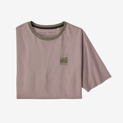 Patagonia Men's Alpine Icon Regenerative Organic Cotton T-Shirt Uomo Stingray Mauve