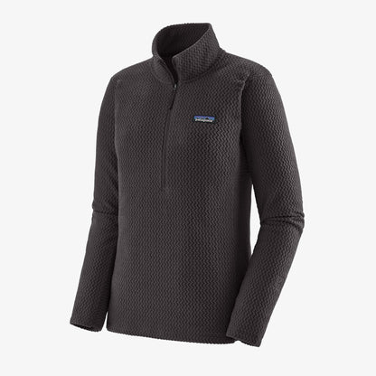 Patagonia Women's R1® Air Zip-Neck Flecce Pile mezza zip da donna Nero Black