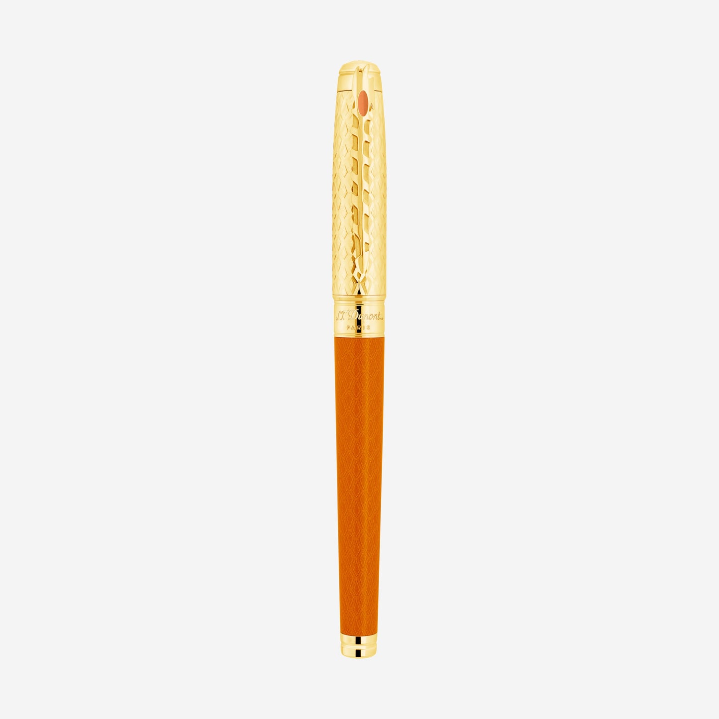 S.T. Dupont Line D Eternity Game of Thrones Fire Orange Yellow Gold Plated & Lacquer Fountain Pen 420037L
