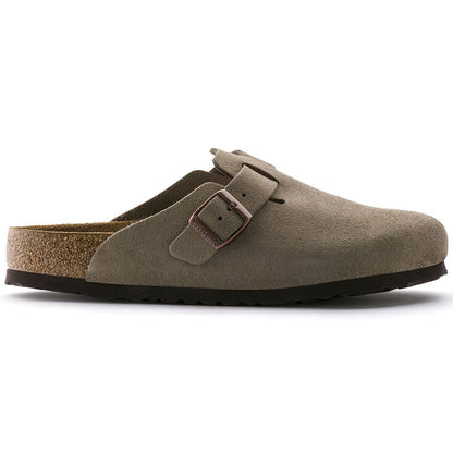Unisex Boston Soft Footbed Suede Leather Taup Regular/Wide