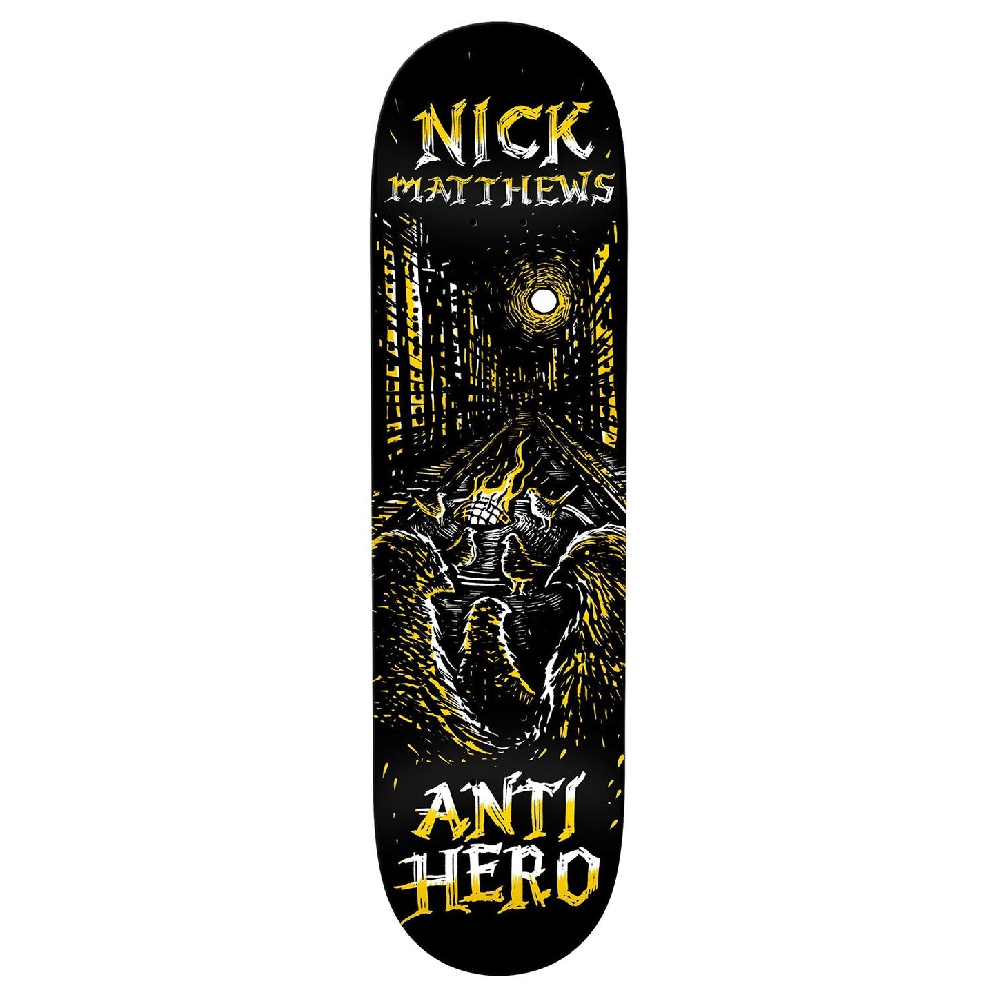 Anti Hero Skateboard Deck Nick Matthews Fireside 8.5" x 32.18"