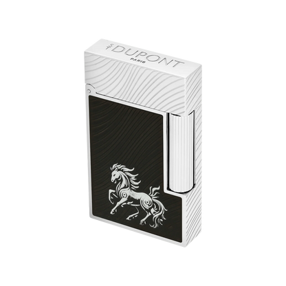 S.T. DUPONT Ligne 2 Horse Mane Guilloche Black/PAL Lighter/Briquet C16088CL