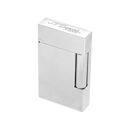 S.T. DUPONT LIGNE 2 MICRODIAMOND HEAD SILVER LIGHTER/BRIQUET C16455