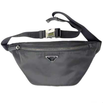 Prada Re-Nylon Sapphia Leather Belt Bag Black