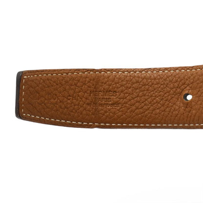 Hermes H Plate Belt Reversible Box Calf Togo Leather Black Brown