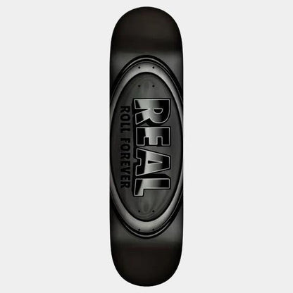Real Skateboards Oval DBX Basalt Deck 8.5" Silver Foil