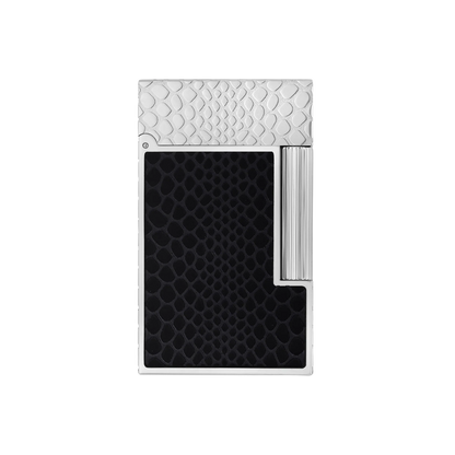S.T. DUPONT Ligne 2 Guilloche Snake Skin Black Lacquer Lighter/Briquet C16079