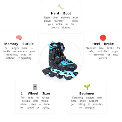 Flying Eagle S9 Dynamo Blue Kids Skates