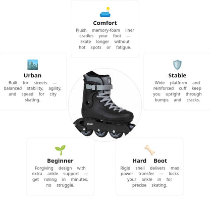Playlife Rave Black 80 Skates