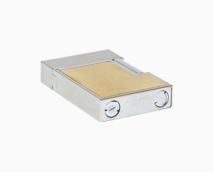 Ligne 2 Small Platinum And Brushed Gold Lighter/Briquet C18601