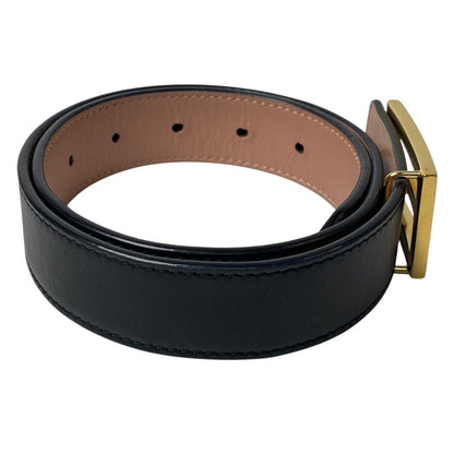 Fendi FF Leather Belt Buckle Black