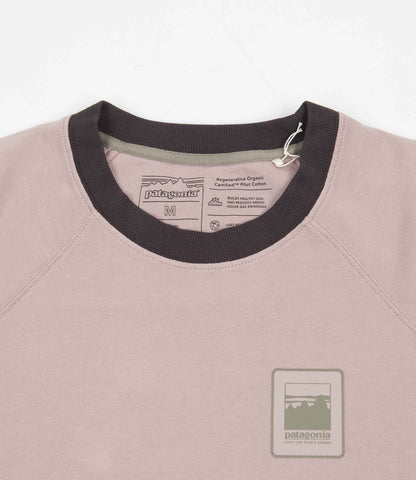 Patagonia Felpa girocollo uomo Men's Alpine Icon Regenerative Organic Cotton Crew Sweatshirt Stingray Mauve